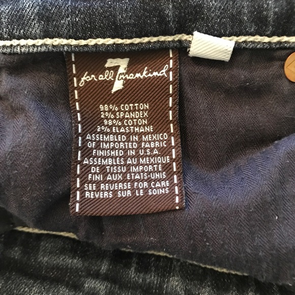 7FAM midi distressed rolled cuff denim shorts - Picture 8 of 11